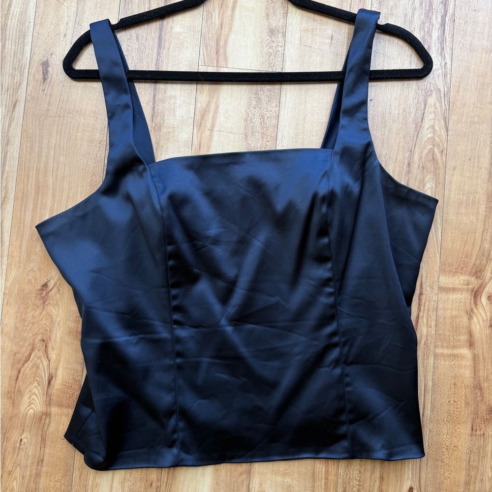 Abercrombie & Fitch Navy Satin Corset